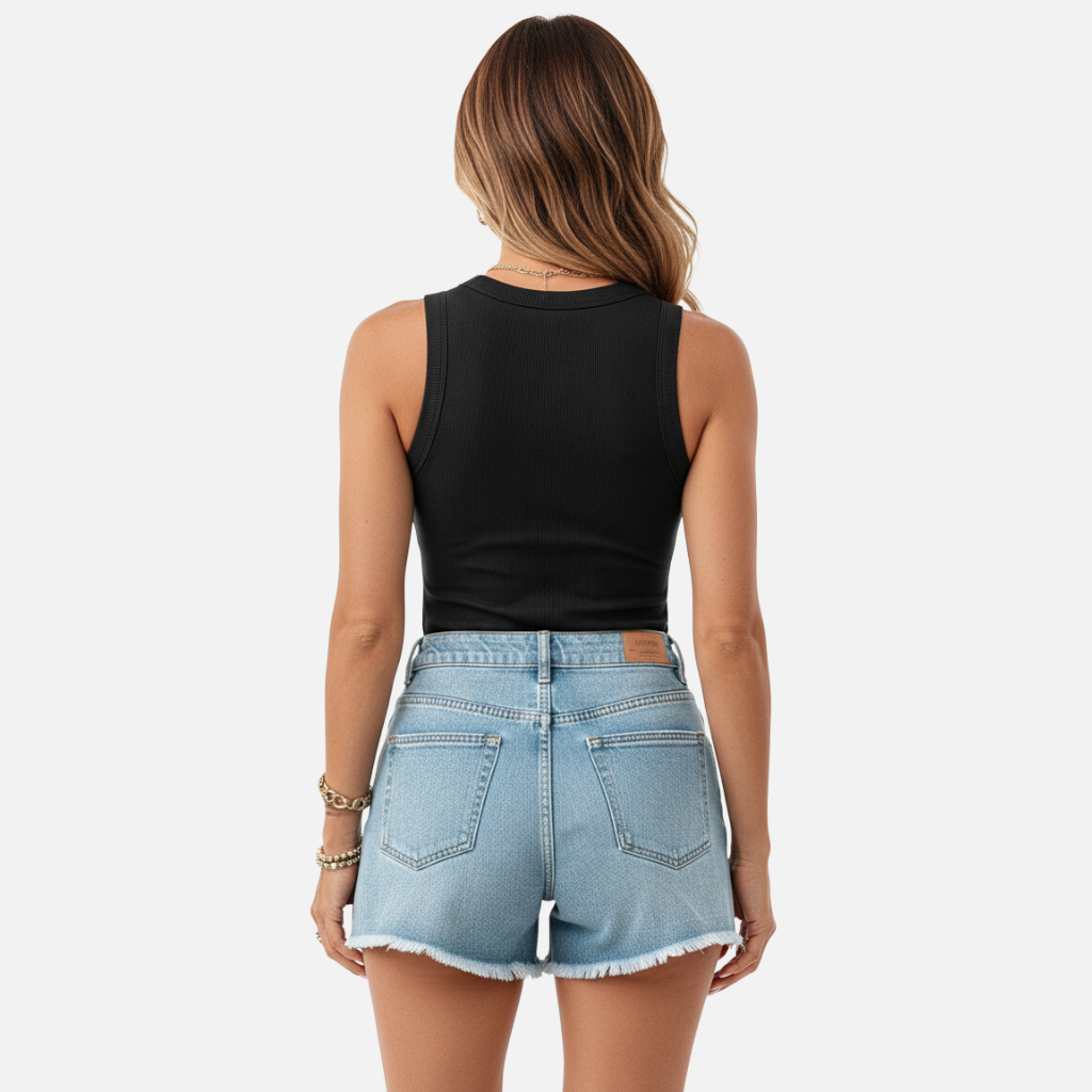 Velqlo | Débardeur sans manches pour femme avec soutien-gorge intégré, coupe ajustée