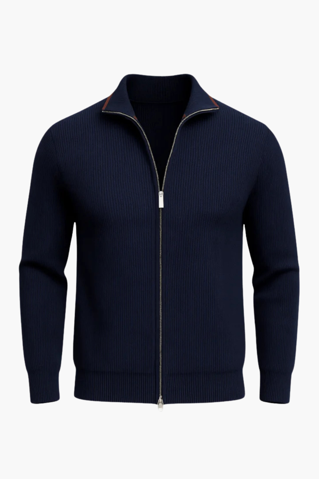 Gilet Tricoté Zippé Velqlo pour Homme – Mélange de Laine