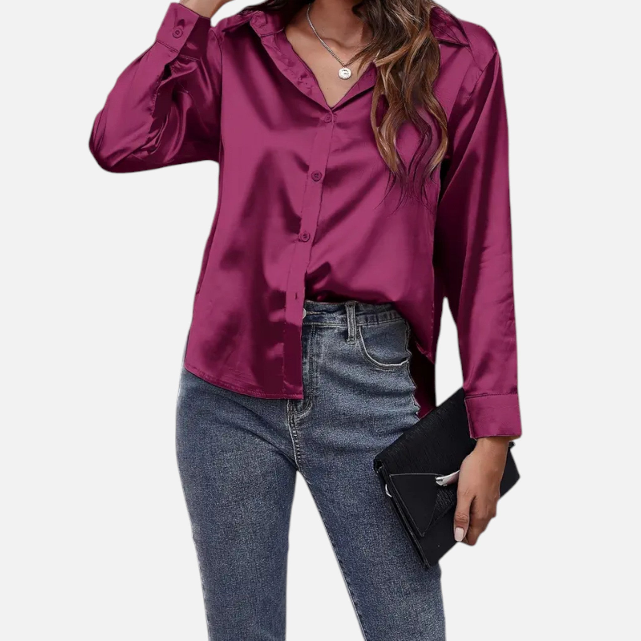 Velqlo | Blouse élégante en satin pour femmes