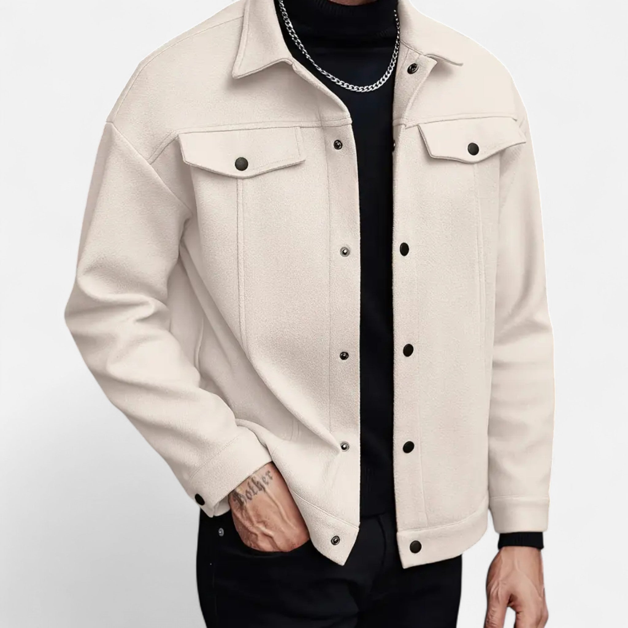 Velqlo | Veste d'été overshirt pour hommes, style intemporel