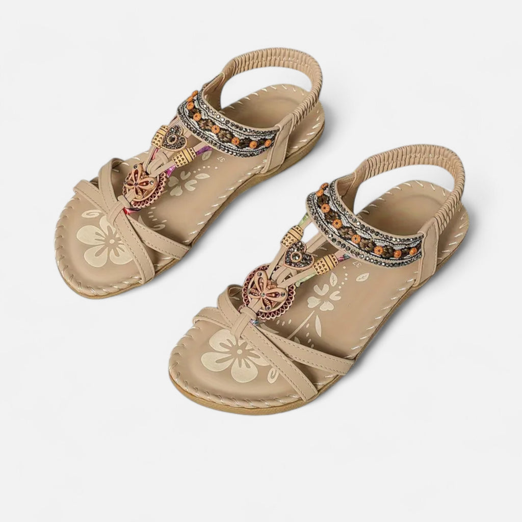 Velqlo | Women’s Rhinestone Butterfly Sandals – Boho Summer Charm