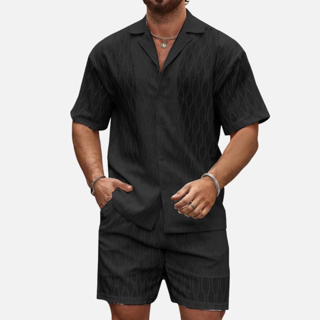 Velqlo | Ensemble deux pièces pour homme pour l'été chemise légère et short