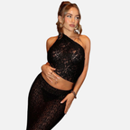 Velqlo | Top d’Été Femme Coupe Ajustée Dos Nu Couleur Unie