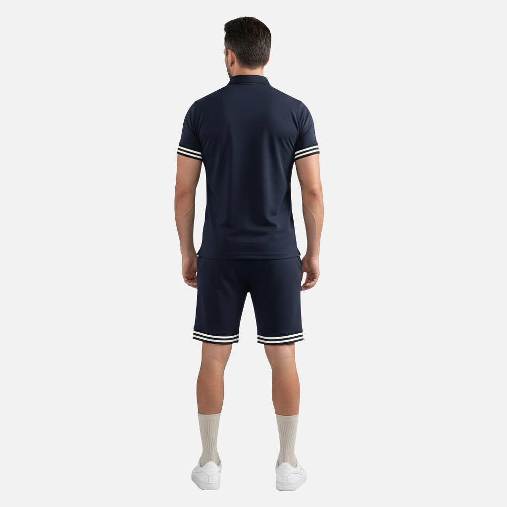 Velqlo | Ensemble assorti polo et short d'été pour homme tenue décontractée