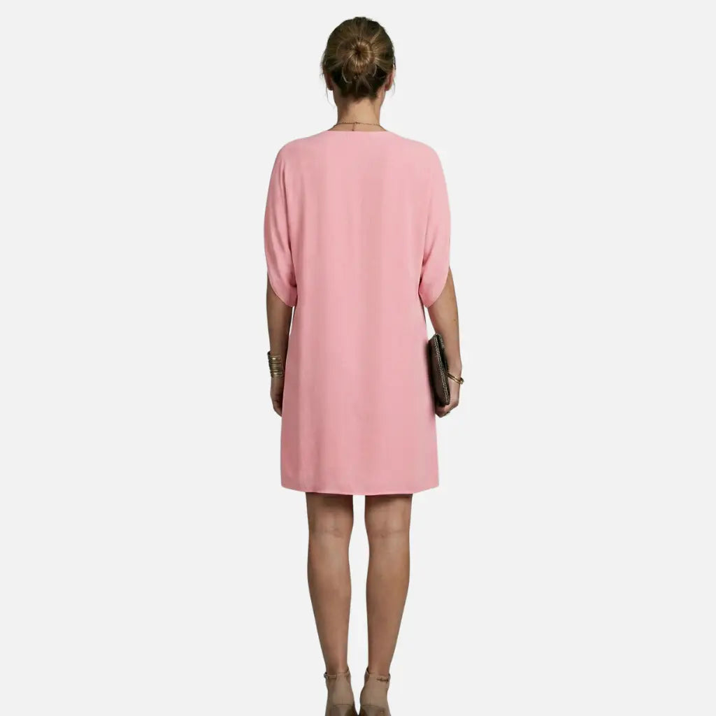 Velqlo | Robe midi plissée élégante à col en V pour femme