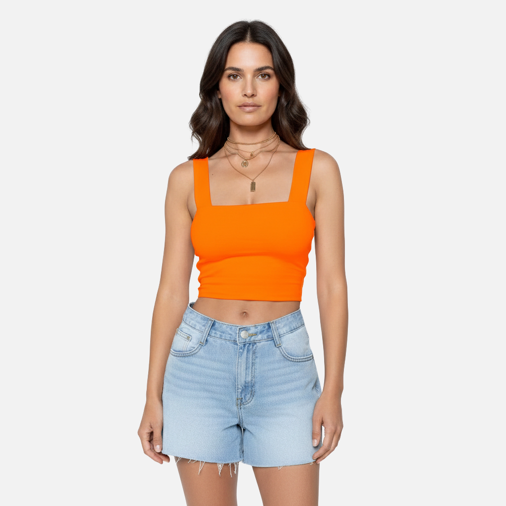 Velqlo | Débardeur court ajusté pour femme, idéal pour l'été