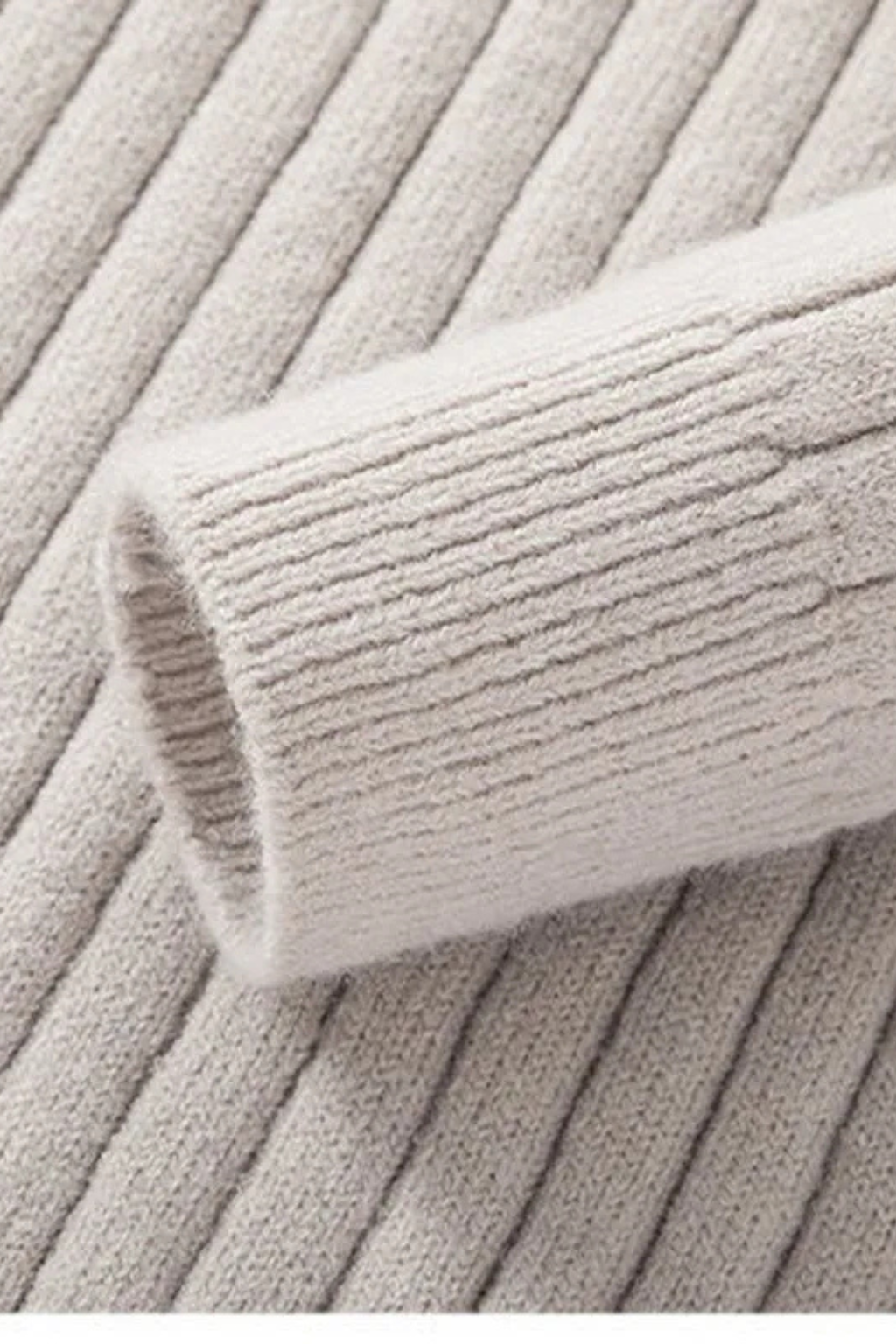 Pull à col montant zippé demi pour homme Velqlo – Tricot en mélange de cachemire