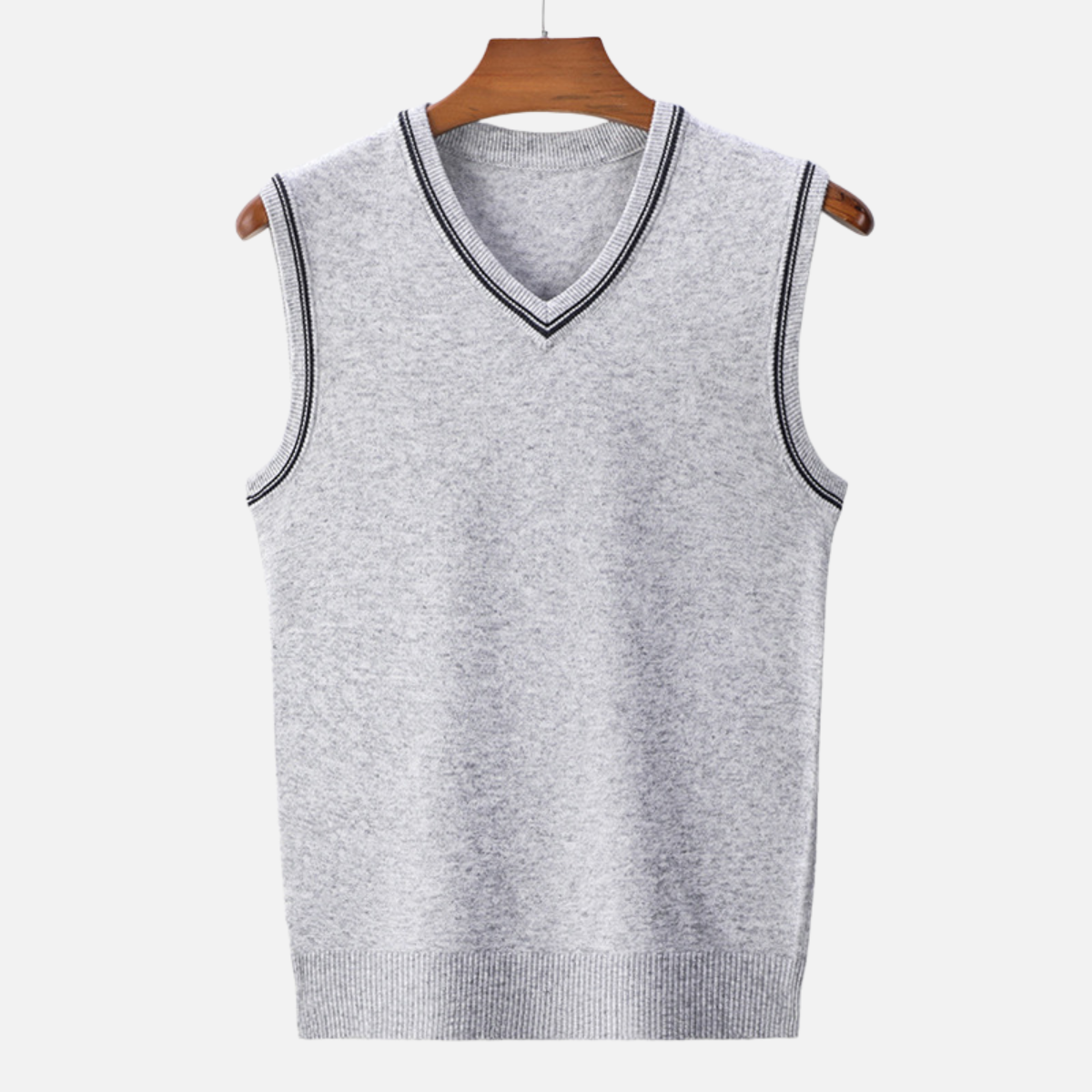 Velqlo | Pull Sans Manches Homme Coupe Ajustée Style Décontracté