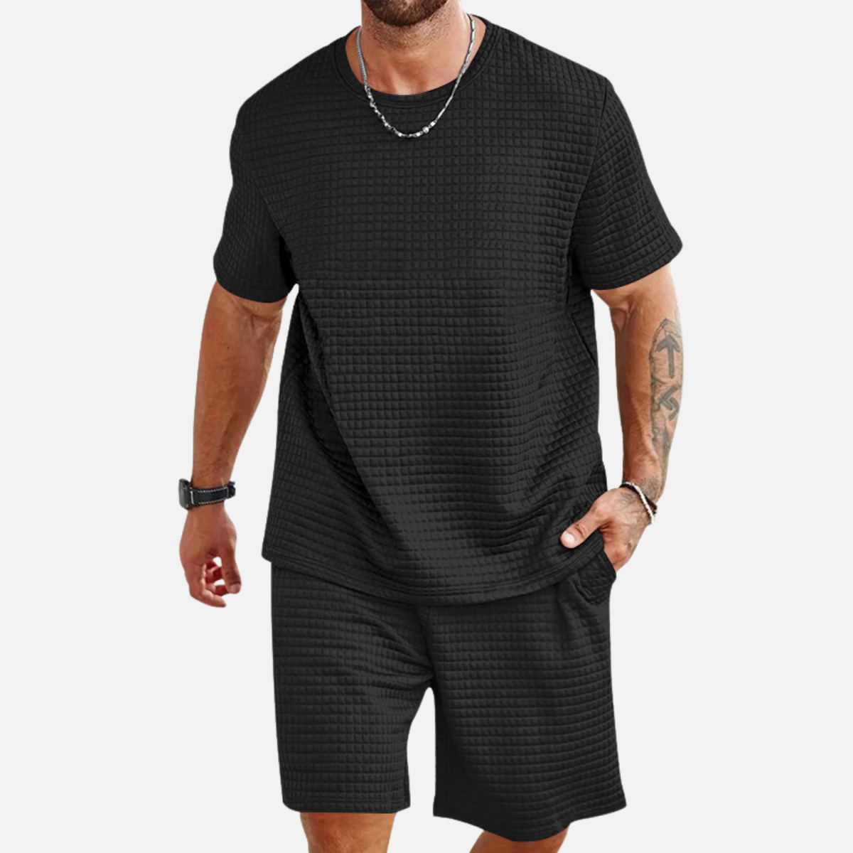 Velqlo | Ensemble d’Été Léger Homme T-Shirt et Short