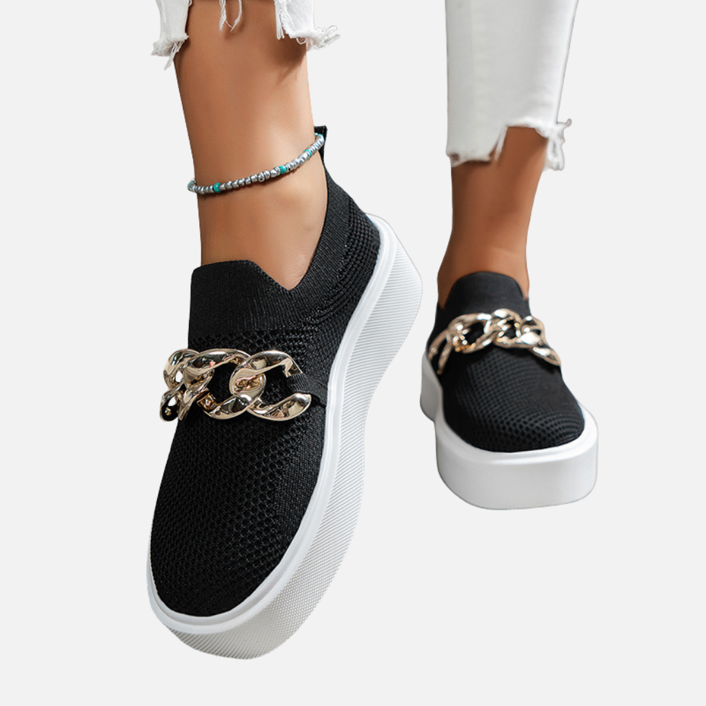 Velqlo | Chaussures Femme en Maille Légère à Enfiler Bout Rond