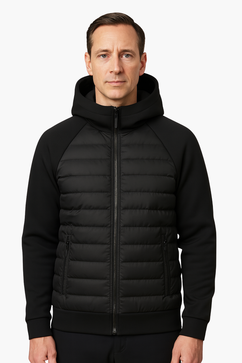 Veste à Capuche en Duvet pour Hommes Velqlo – Remplissage en Duvet de Canard Matelassé