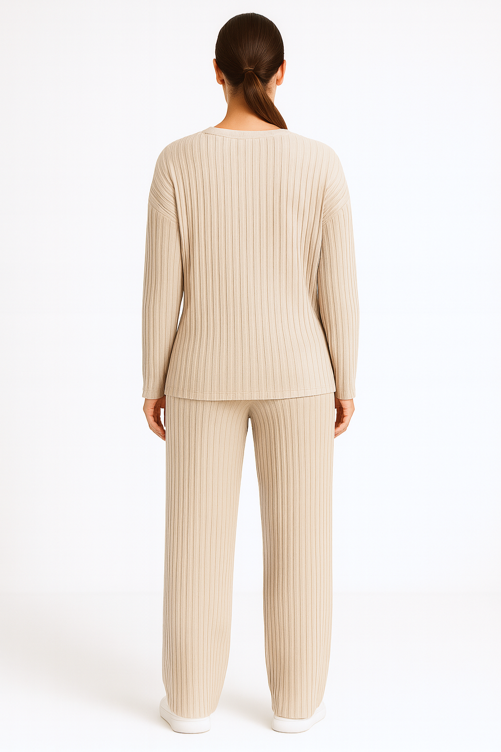 Ensemble en Tricot Côtelé pour Femmes Velqlo