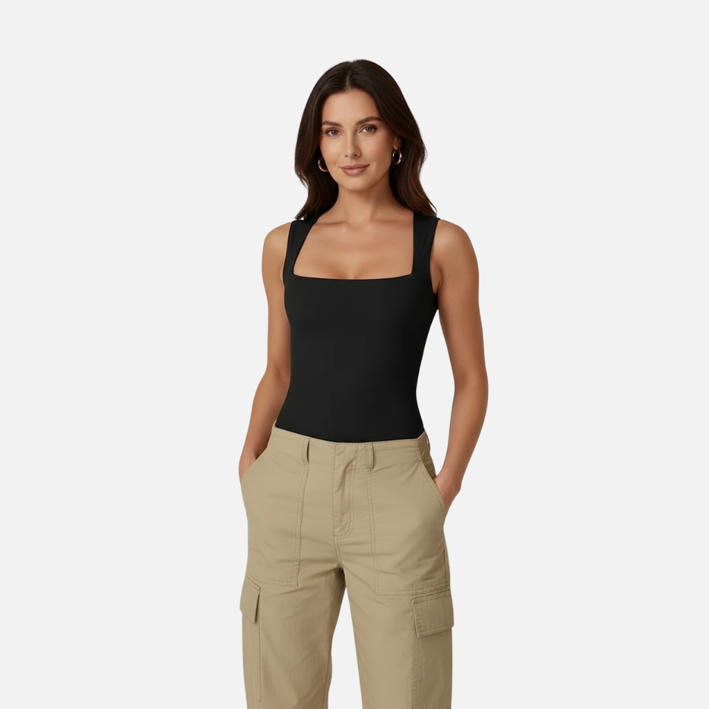 Velqlo | Débardeur slim fit à encolure carrée pour femme, idéal pour l'été