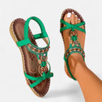 Velqlo | Women’s Rhinestone Butterfly Sandals – Boho Summer Charm