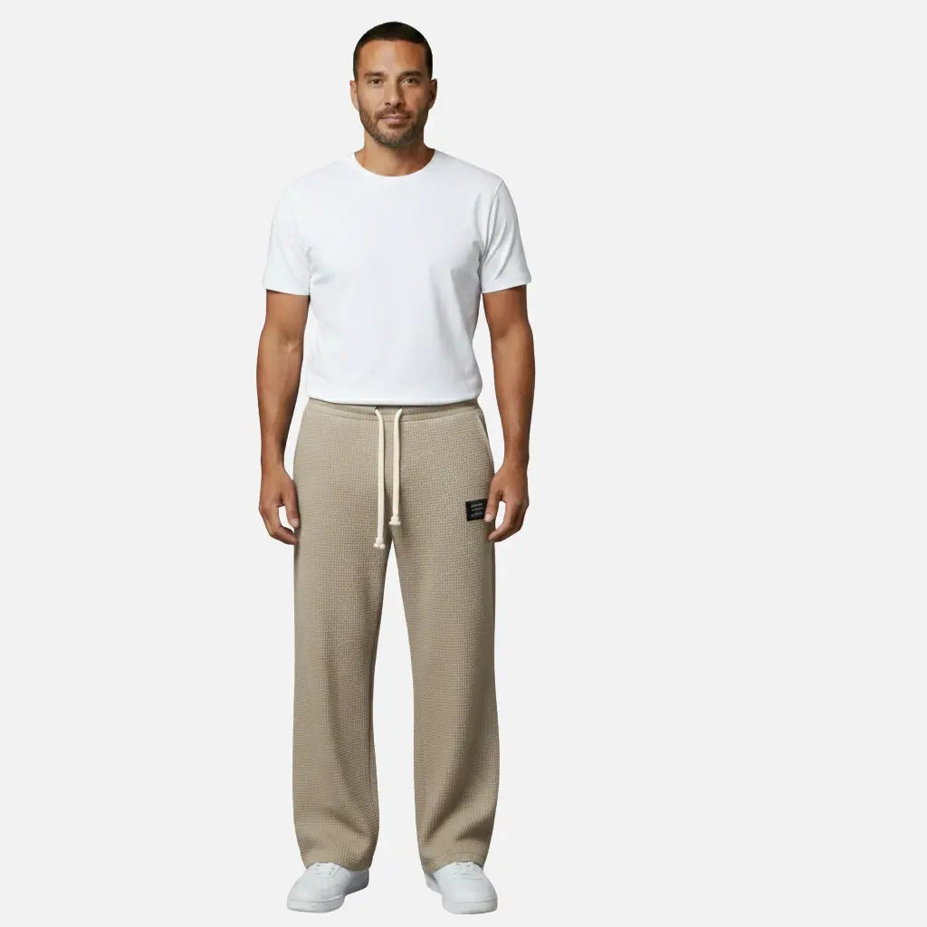 Velqlo | Pantalon droit confortable à motif gaufré pour homme