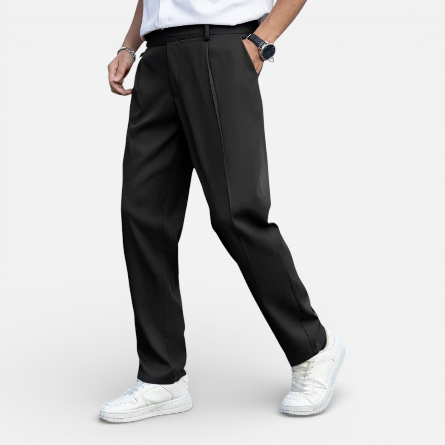 Velqlo | Pantalon pour Hommes Coupe Classique Élégante Style Tailleur