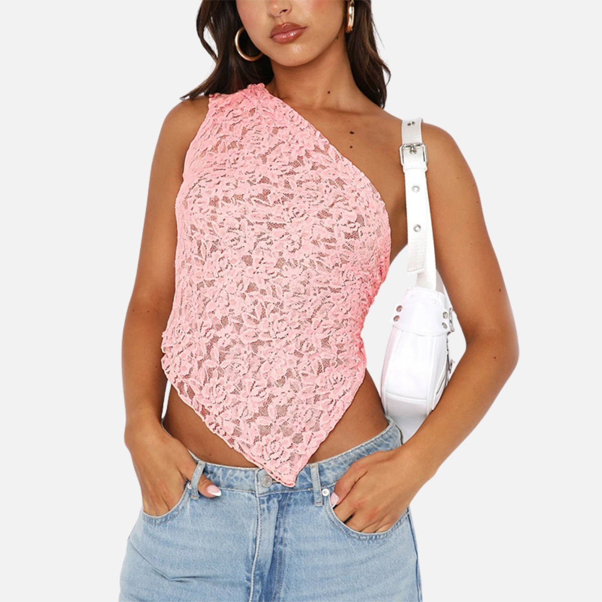 Velqlo | Top d’Été Femme Coupe Ajustée Dos Nu Couleur Unie