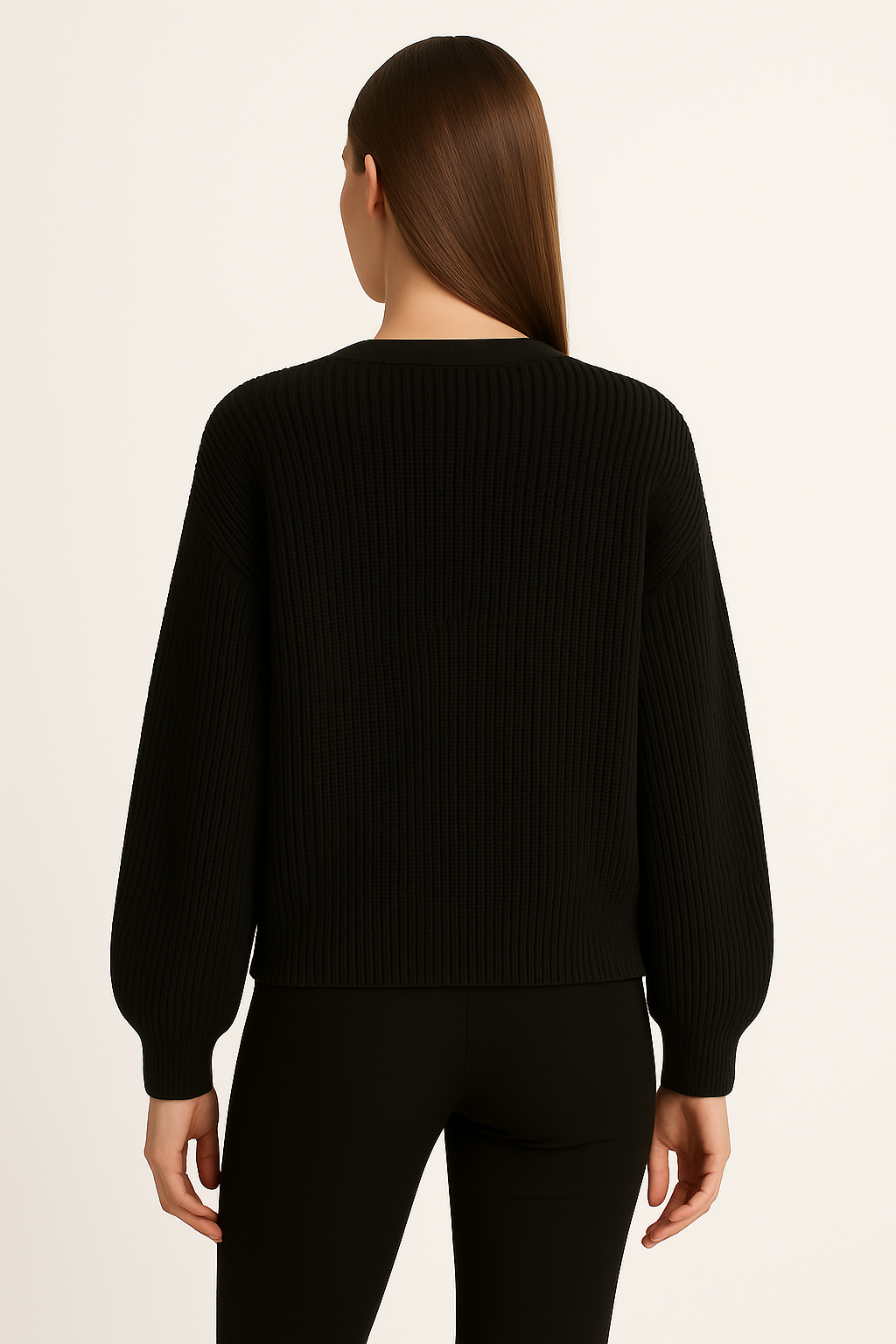 Cardigan en Tricot à Col V pour Femmes Velqlo