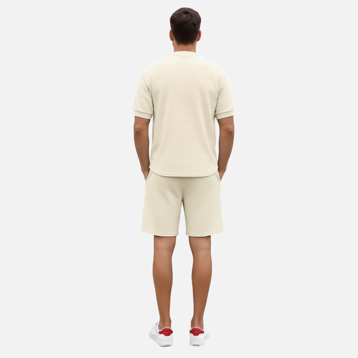 Velqlo | Ensemble chemise zippée à manches courtes et pantalon pour homme