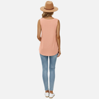 Velqlo | Débardeur ample à encolure carrée pour femme, chemise d'été