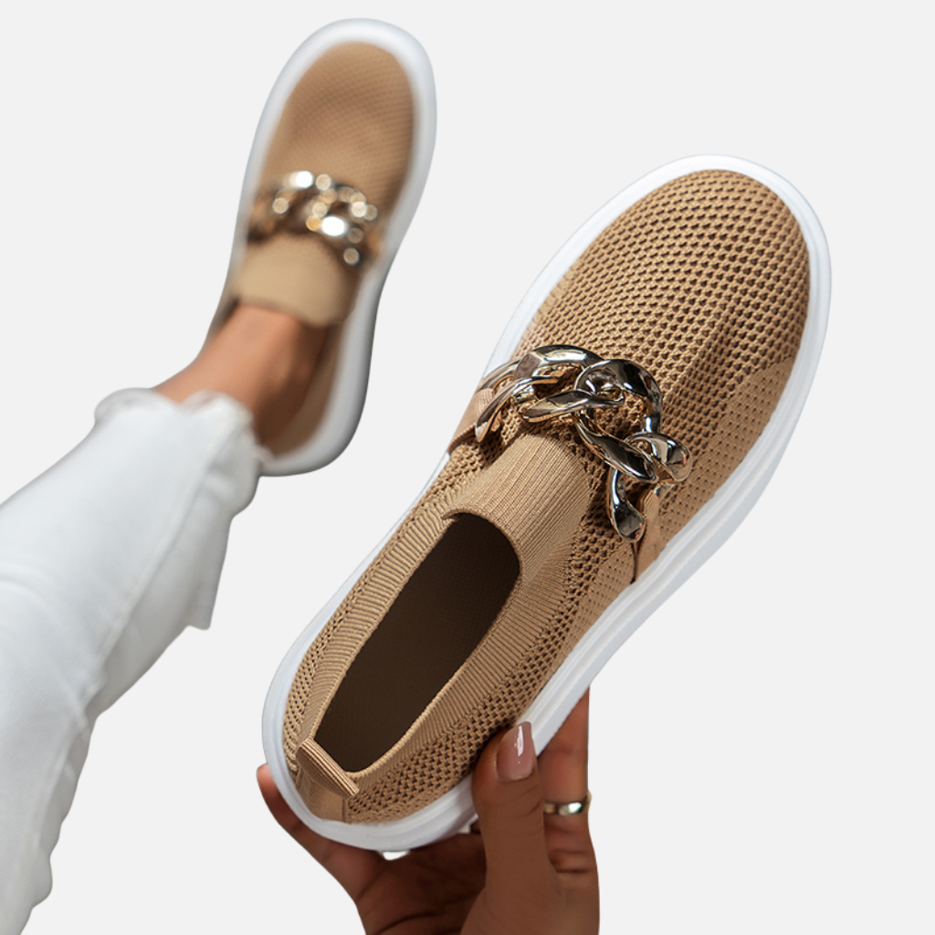 Velqlo | Chaussures Femme en Maille Légère à Enfiler Bout Rond