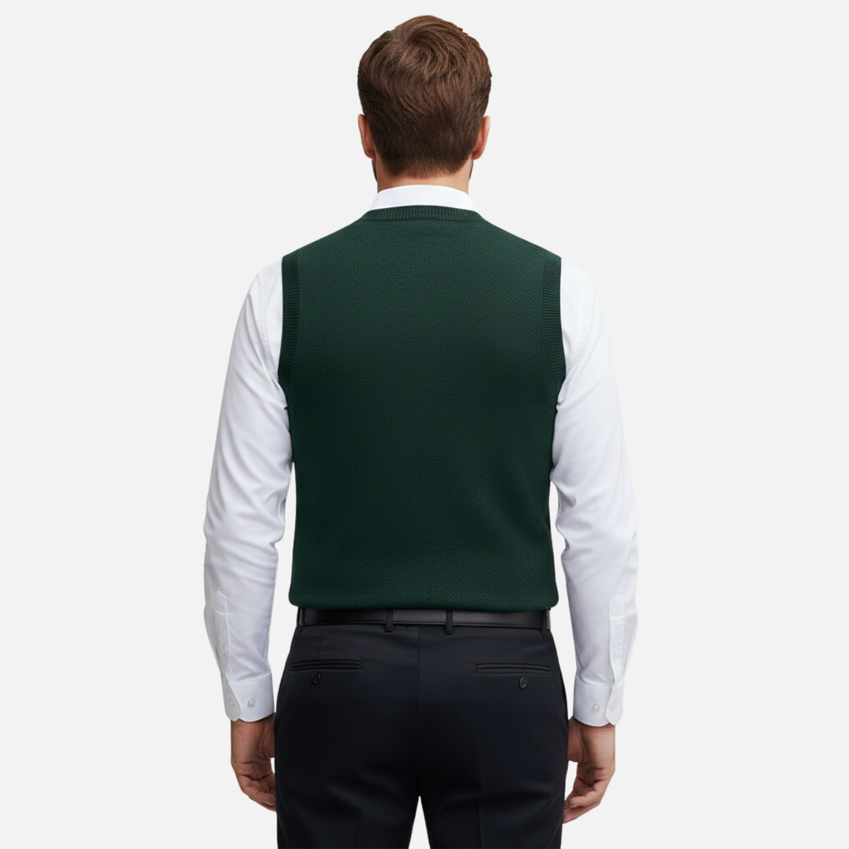 Velqlo | Pull en laine sans manches pour homme, style formel et décontracté