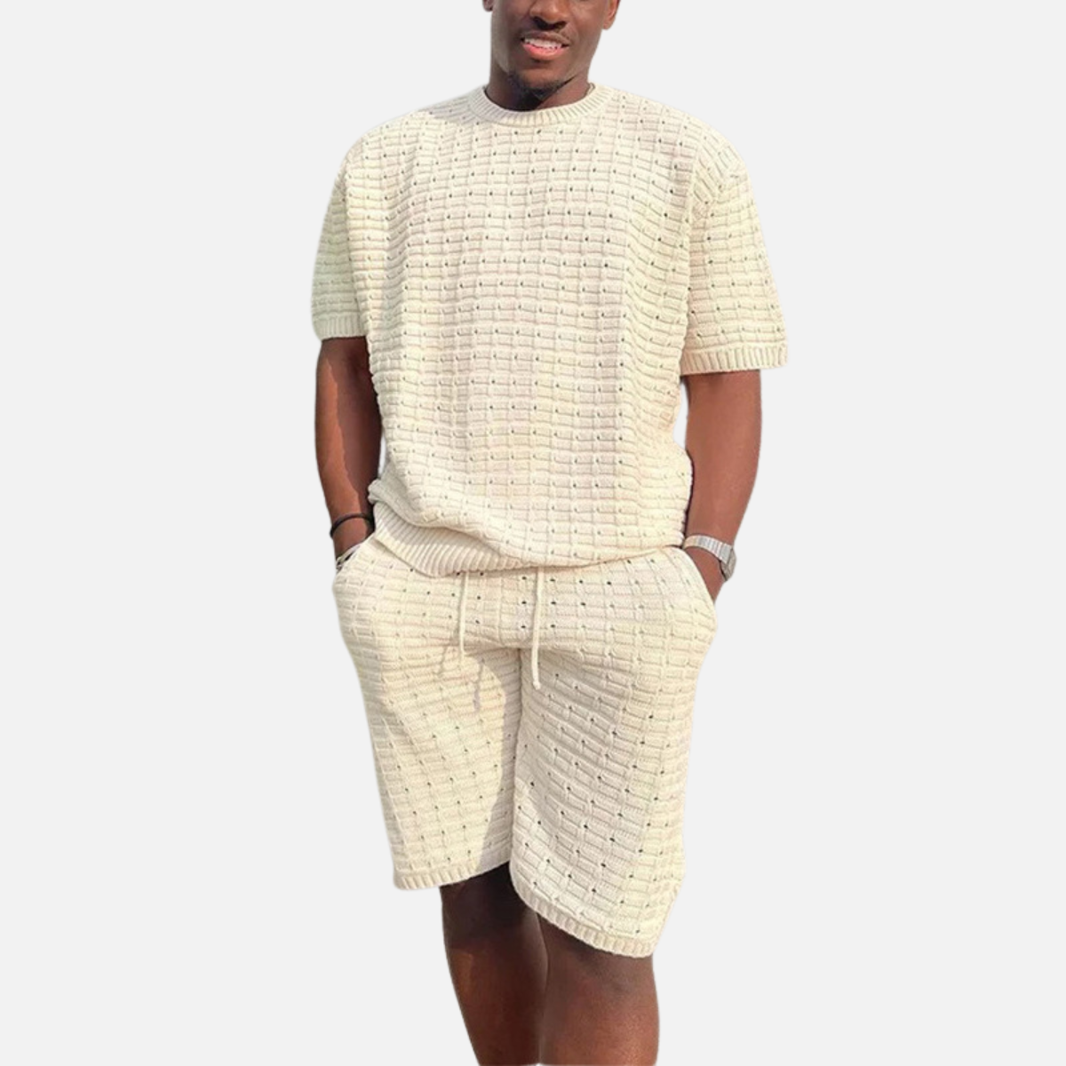 Velqlo | Chemise et short d’été coupe ample pour homme