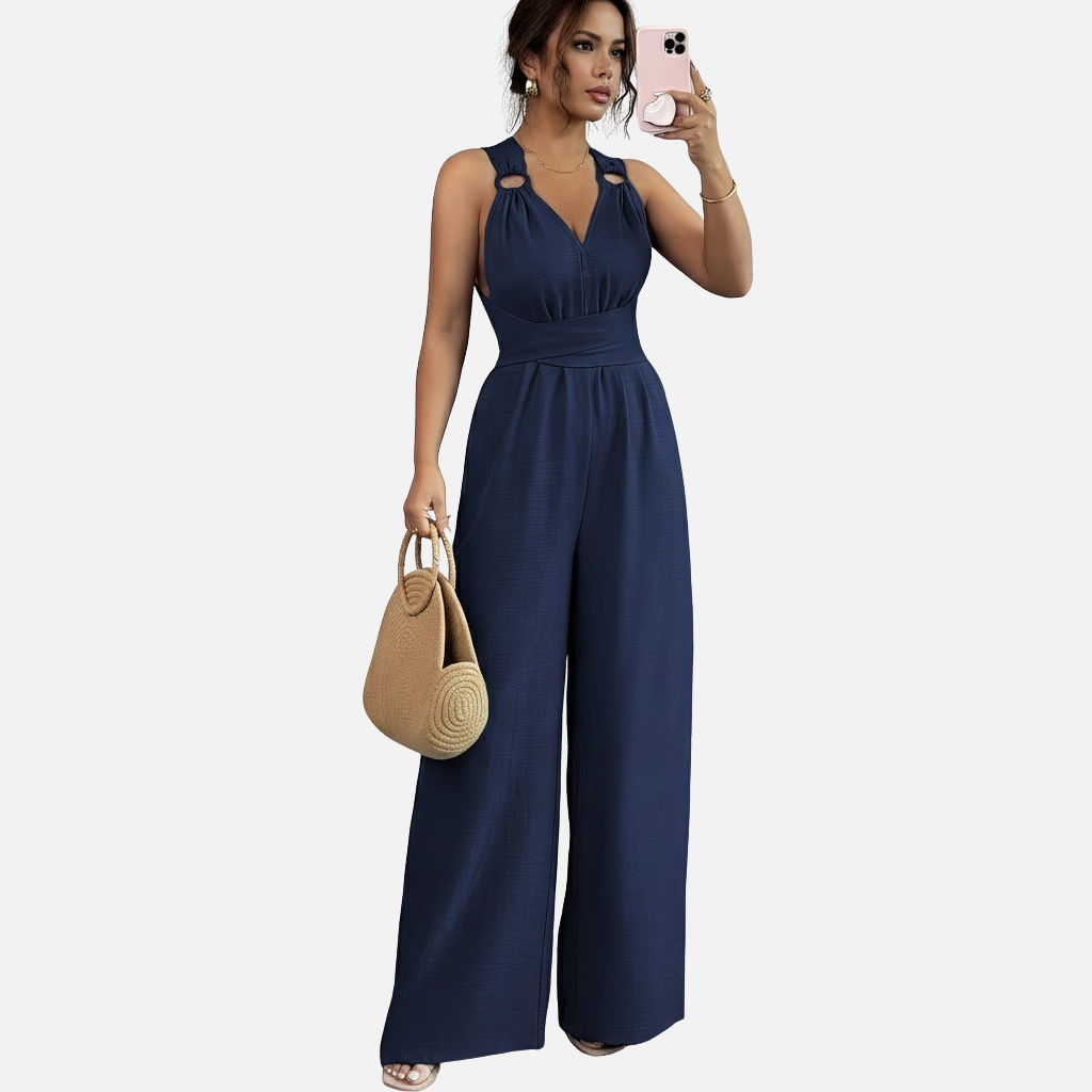 Velqlo | Combinaison habillée dos nu pour femme, coupe large