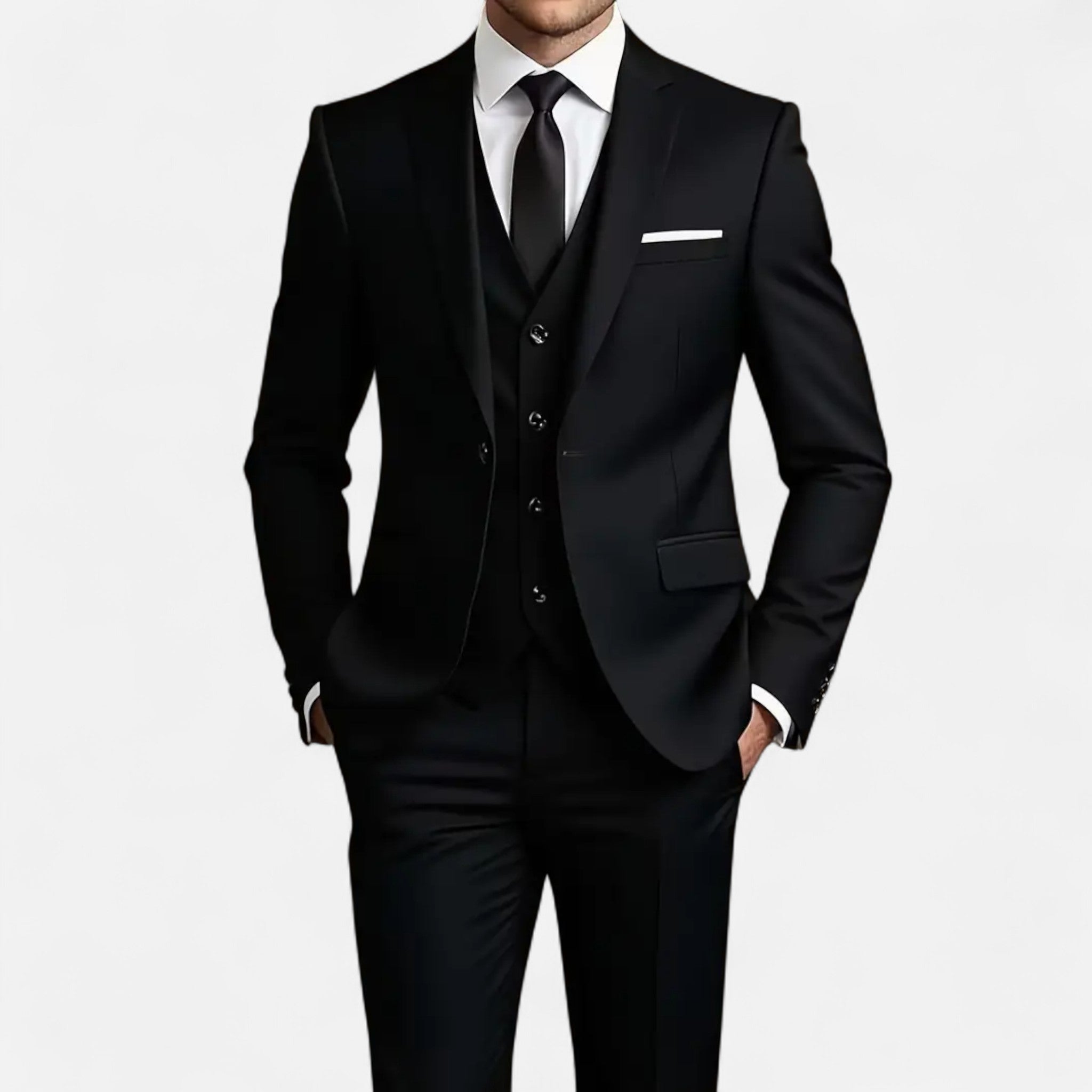 Velqlo | Costume Tuxedo Slim Fit 3 Pièces pour Hommes
