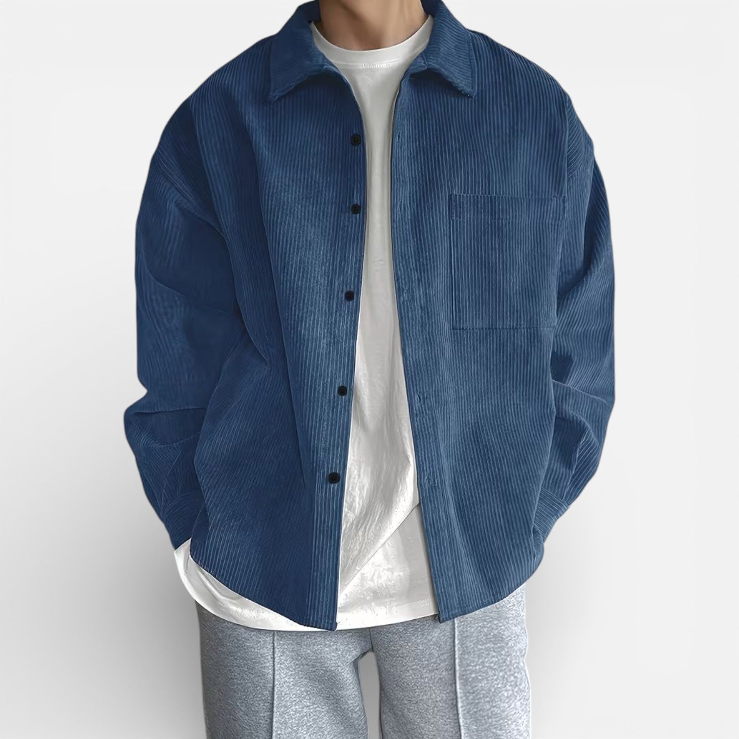 Velqlo | Veste surchemise pour hommes, coupe classique décontractée