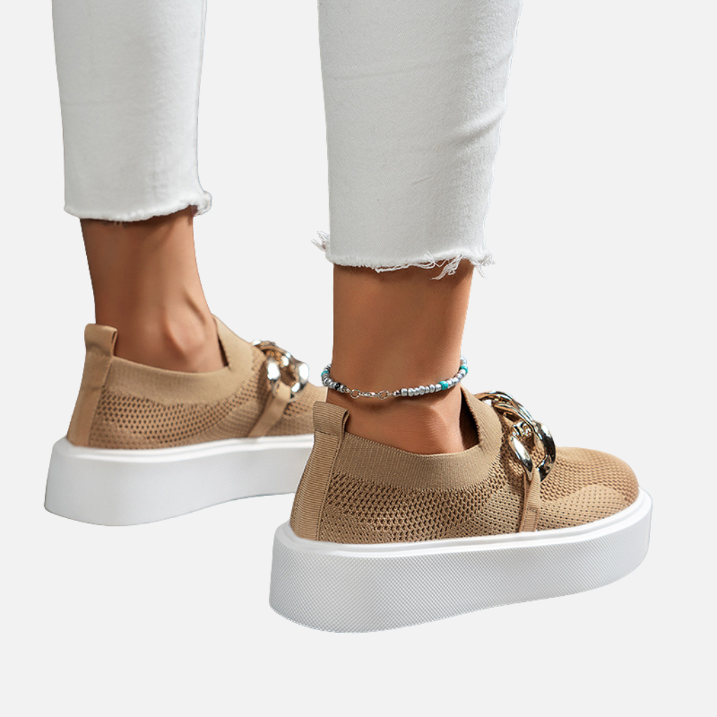 Velqlo | Chaussures Femme en Maille Légère à Enfiler Bout Rond