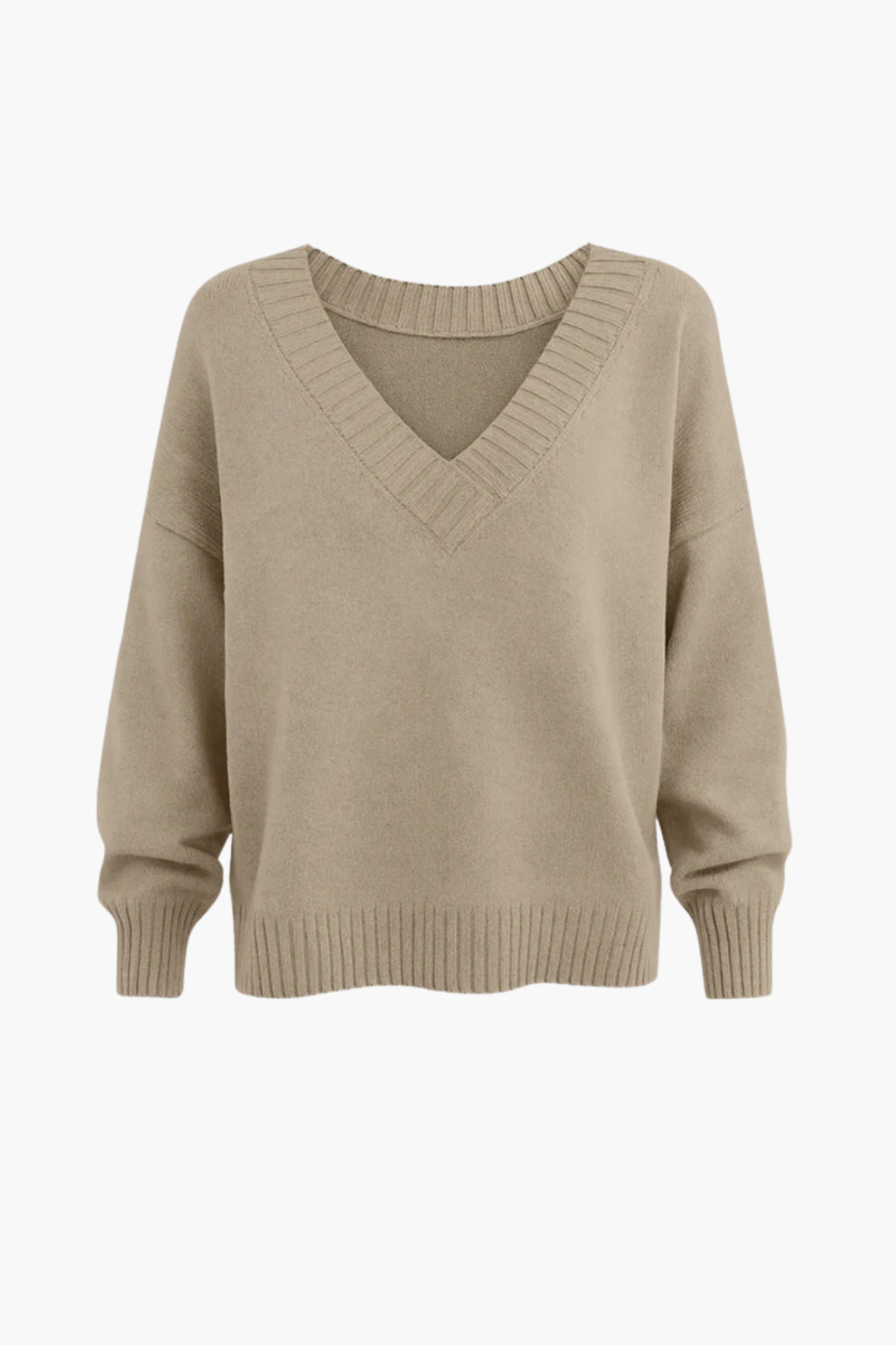 Pull en Maille à Col V pour Femmes Velqlo