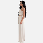 Velqlo | Ensemble pantalon à bretelles slim fit pour femme Tenue habillée