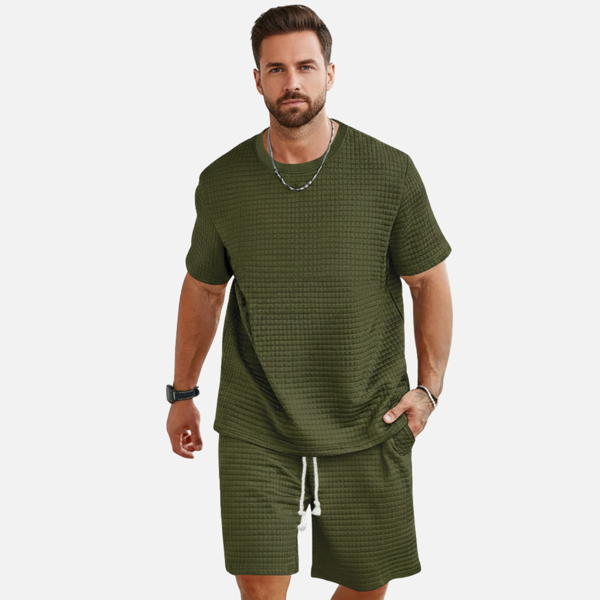 Velqlo | Ensemble d’Été Léger Homme T-Shirt et Short
