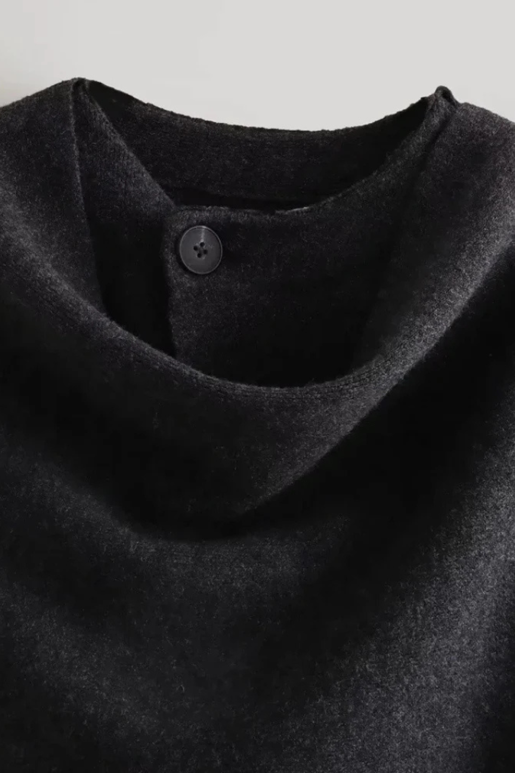 Manteau Femme en Laine Mélangée Velqlo avec Col Écharpe