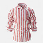 Velqlo | Chemise à Rayures en Lin Mélangé – Fraîcheur Estivale et Allure Riviera Homme