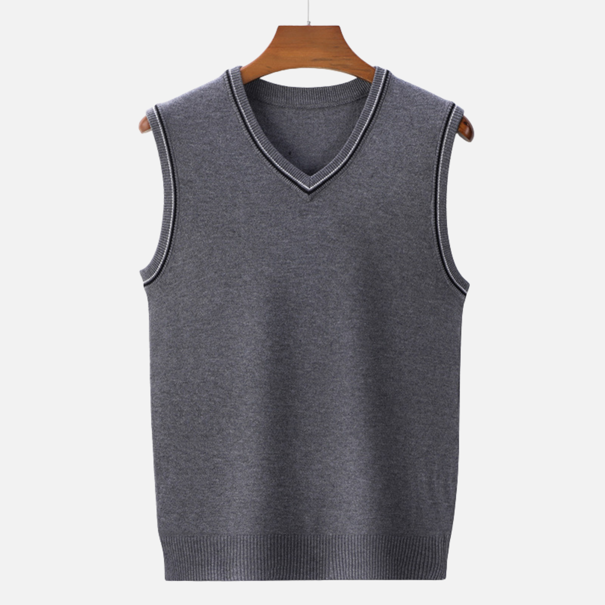 Velqlo | Pull Sans Manches Homme Coupe Ajustée Style Décontracté