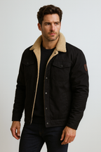 Veste en Coton Doublée en Fleece pour Hommes Velqlo