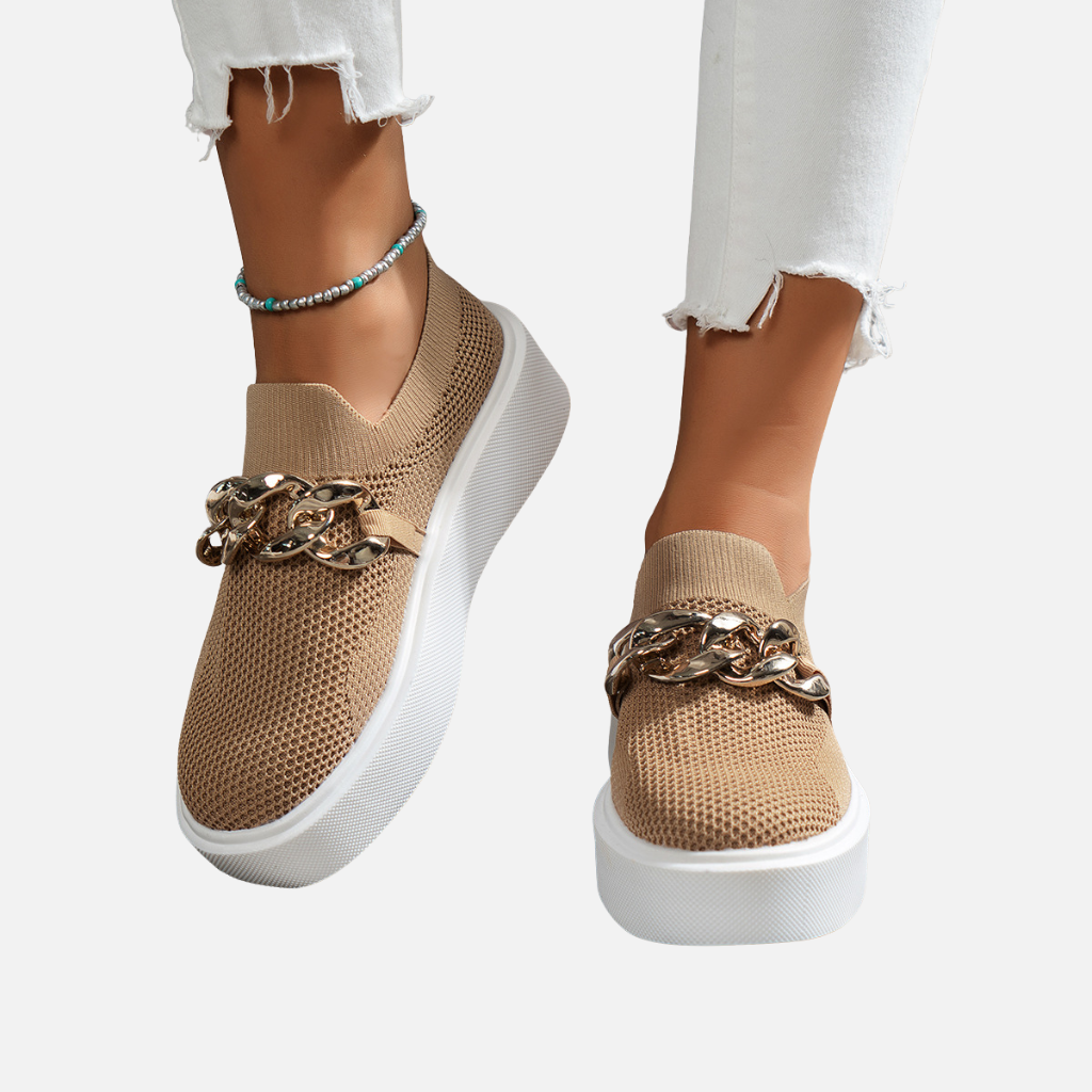 Velqlo | Chaussures Femme en Maille Légère à Enfiler Bout Rond