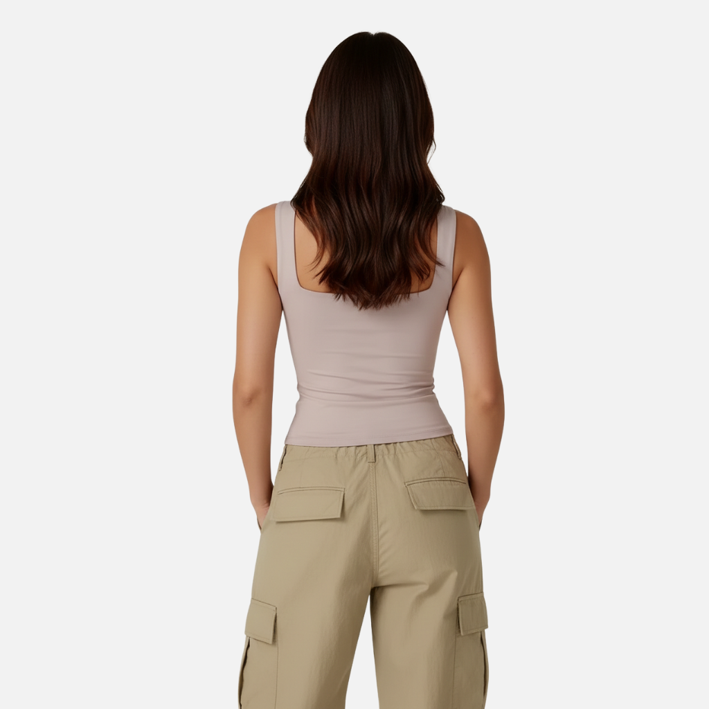 Velqlo | Débardeur slim fit à encolure carrée pour femme, idéal pour l'été