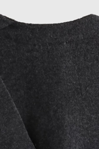 Manteau Femme en Laine Mélangée Velqlo avec Col Écharpe