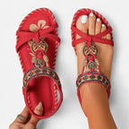 Velqlo | Women’s Rhinestone Butterfly Sandals – Boho Summer Charm