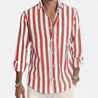 Velqlo | Chemise à Rayures en Lin Mélangé – Fraîcheur Estivale et Allure Riviera Homme