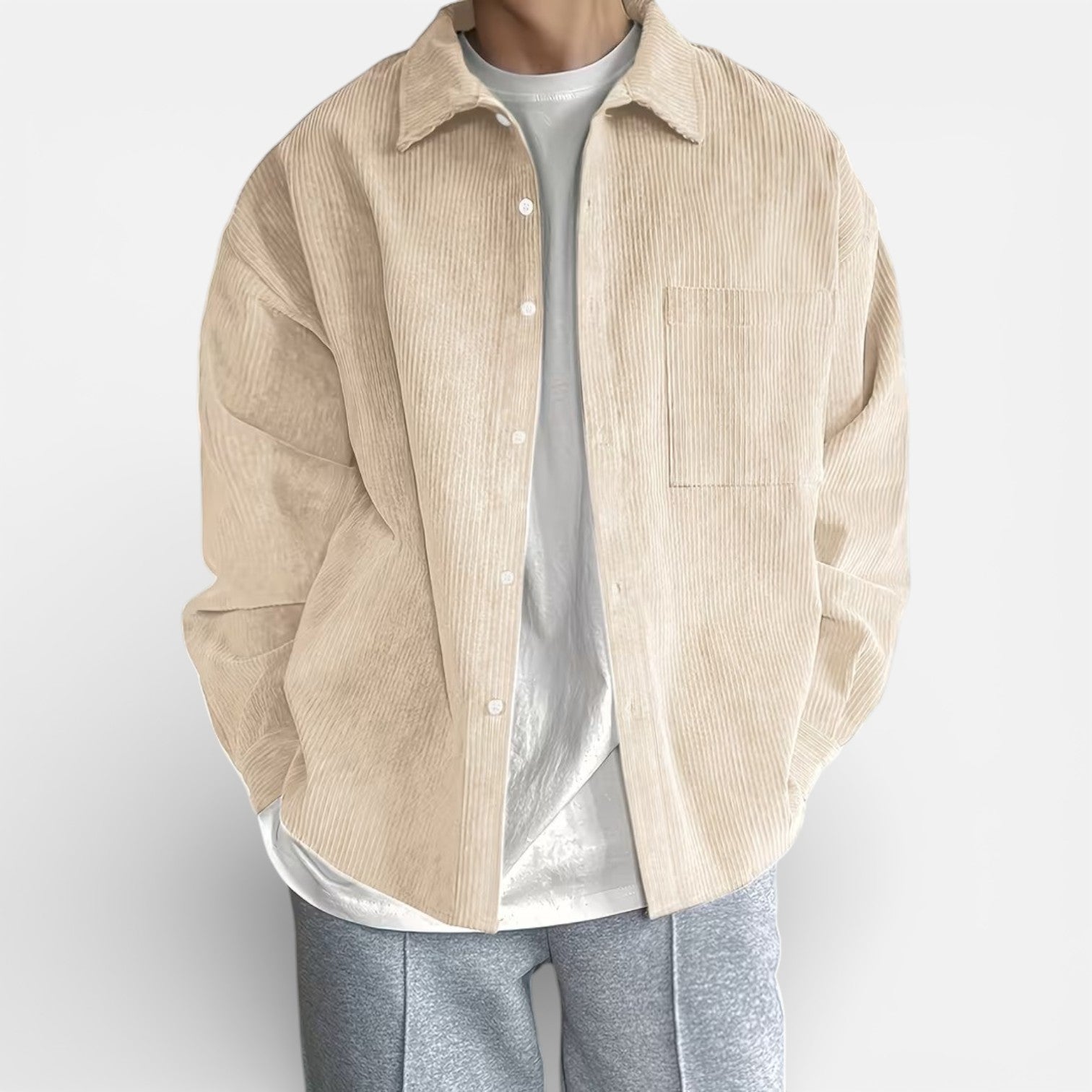 Velqlo | Veste surchemise pour hommes, coupe classique décontractée