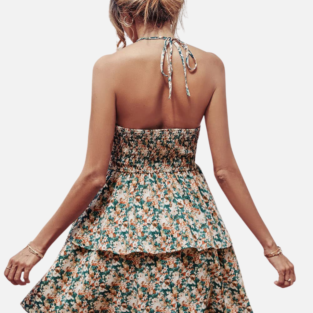 Velqlo | Robe d'été à dos nu pour femme, pour la plage