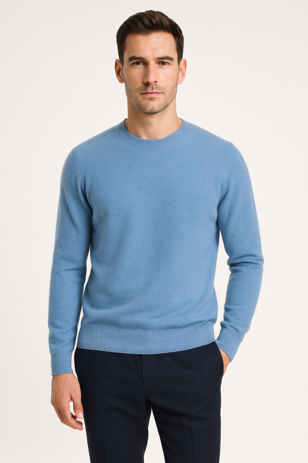 Pull Tricoté Col Rond pour Hommes Velqlo