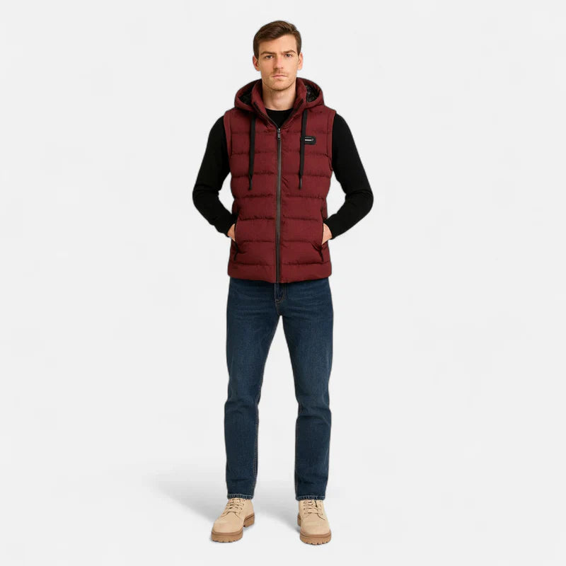 Velqlo | Gilet Matelassé sans Manches – Protection Thermique et Allure Urbaine Dynamique Homme