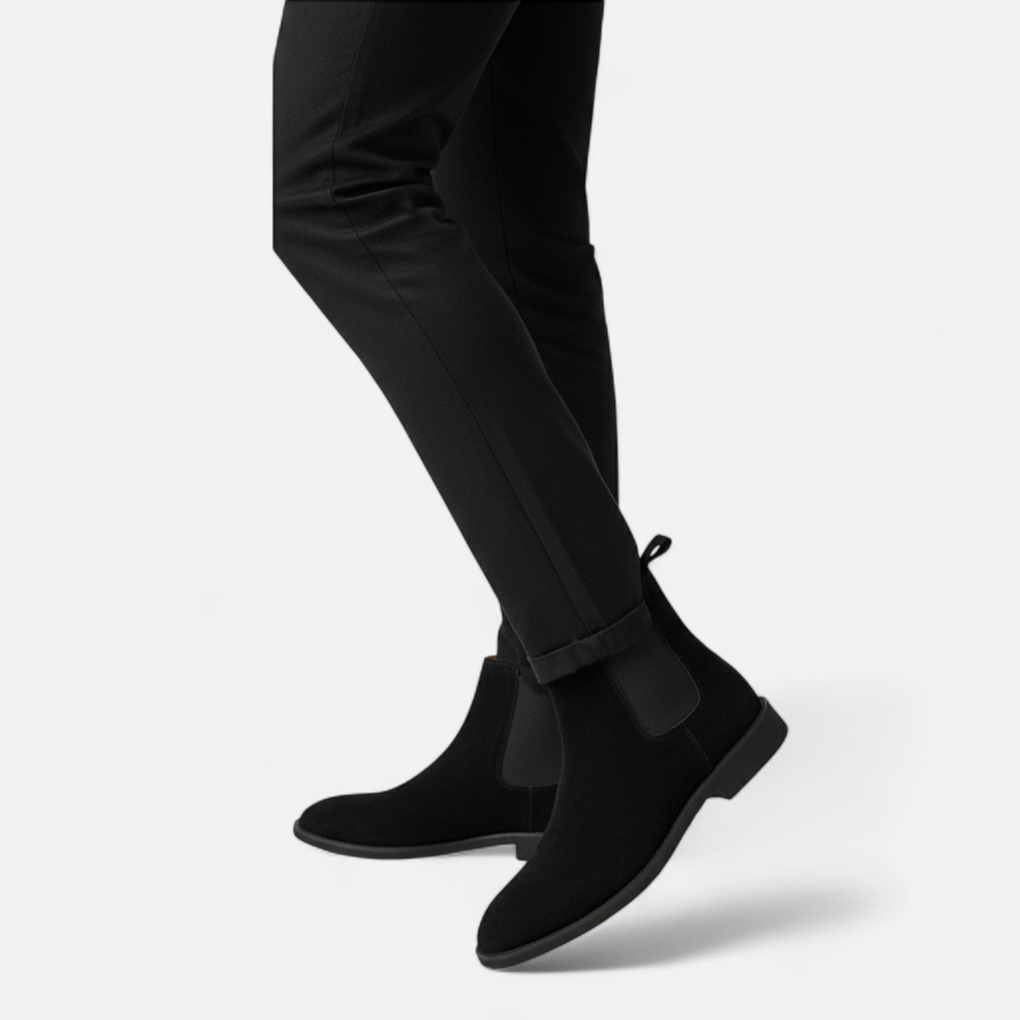 Velqlo | Bottes Chelsea montantes en daim pour hommes