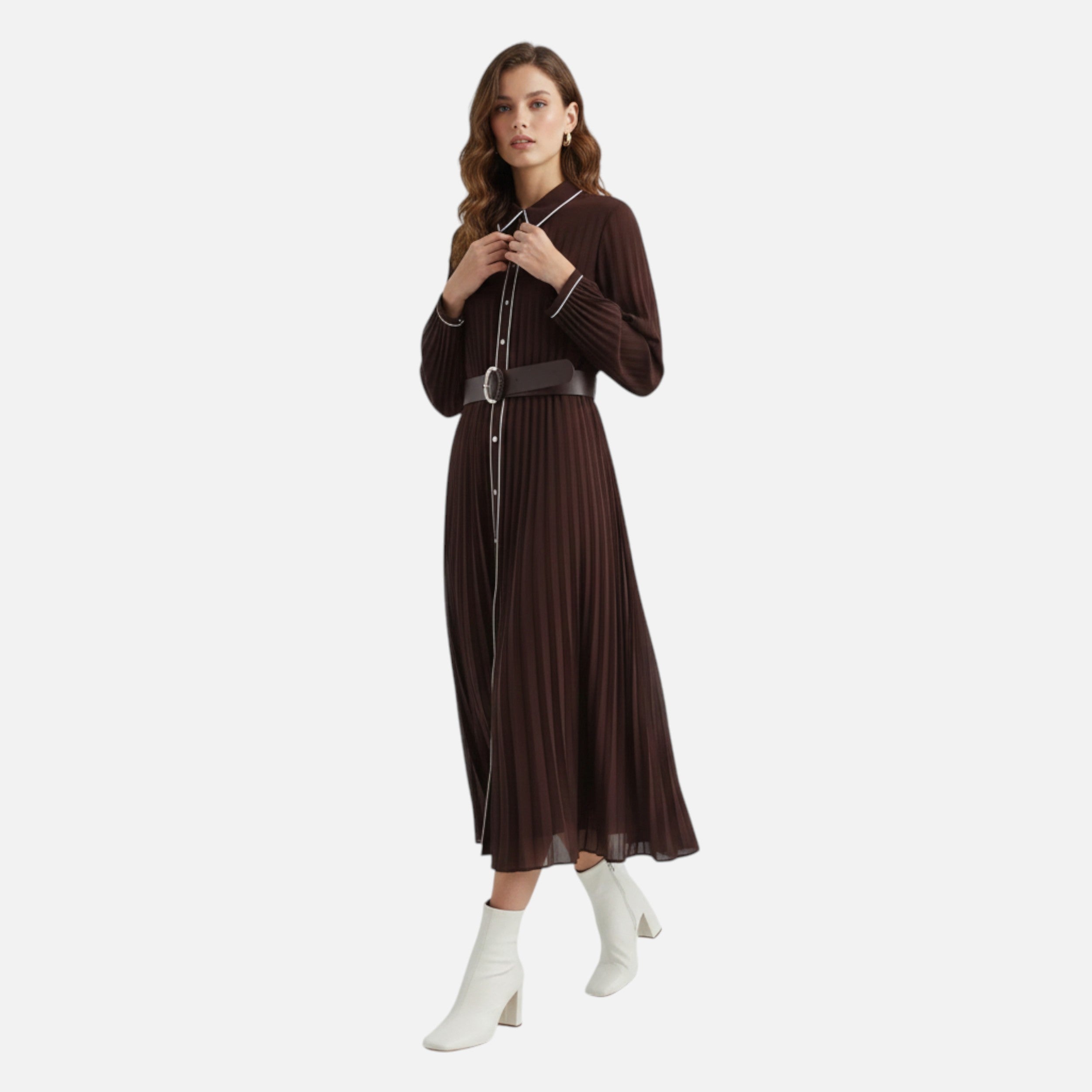 Velqlo | Robe Midi en Chiffon pour Femmes