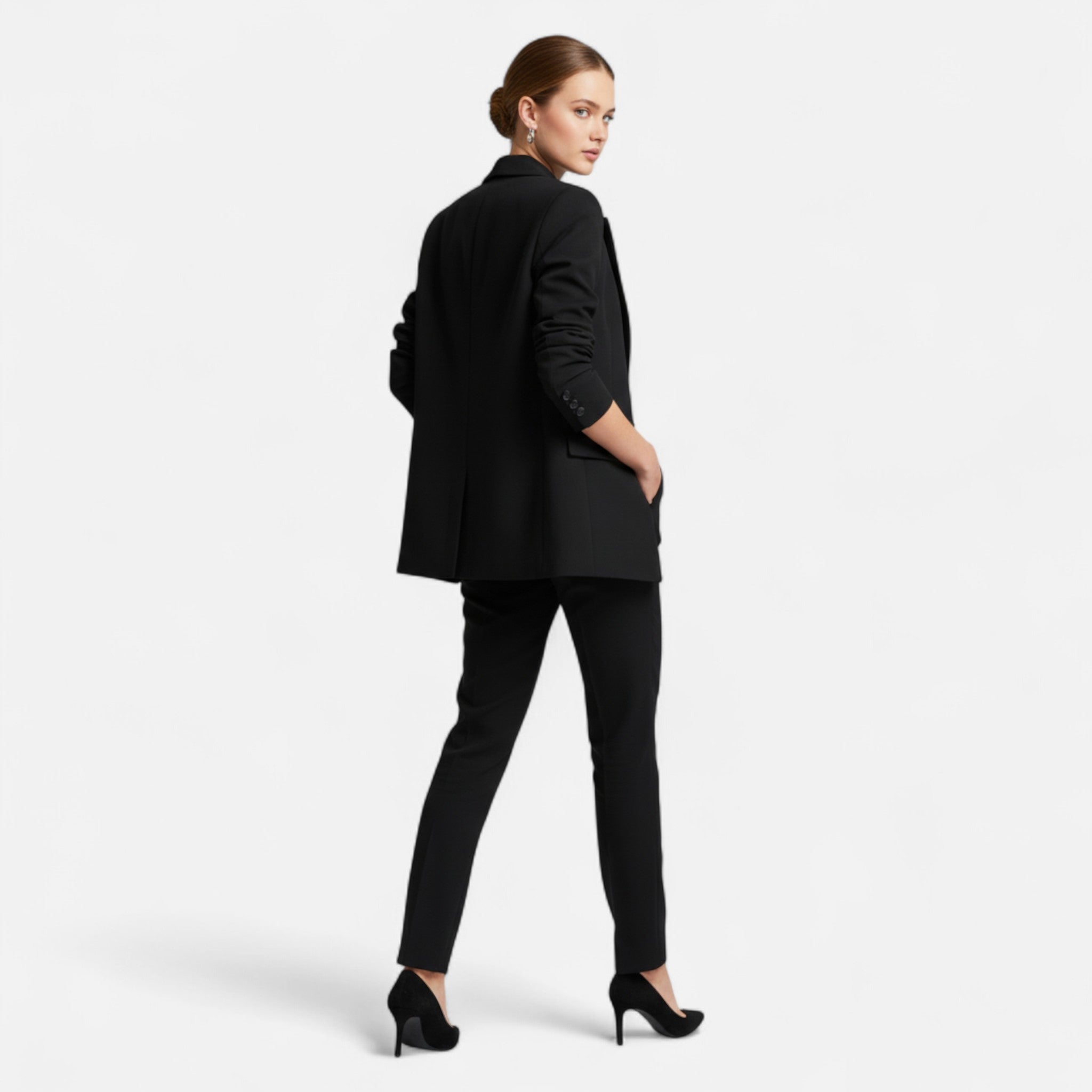Velqlo | Veste blazer à double boutonnage pour femmes, coupe décontractée